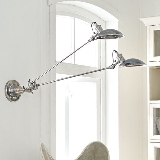 Wandlampe Elmira antiksilber