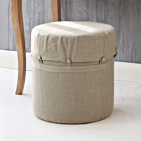 Hocker Bouba leinen