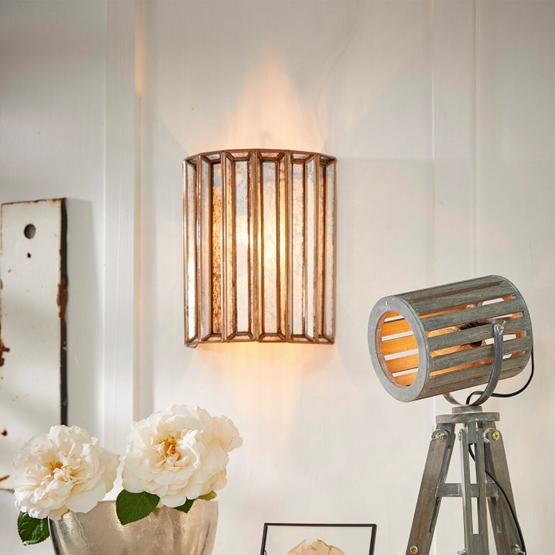 Wandlampe Immogen antikgold